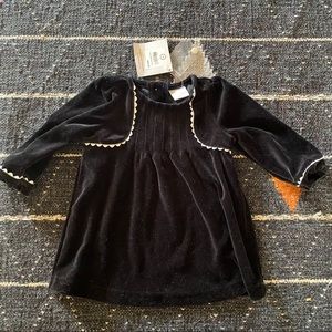 Hanna Andersson black velvet dress 6 months